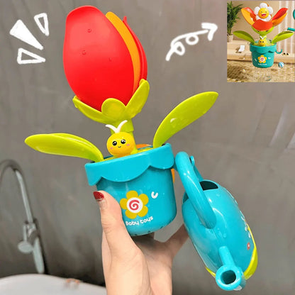 Duck & Flower Baby Bath Waterwheel Toy – Suction Cup Bathtub Toy for Kids 0–6 Years