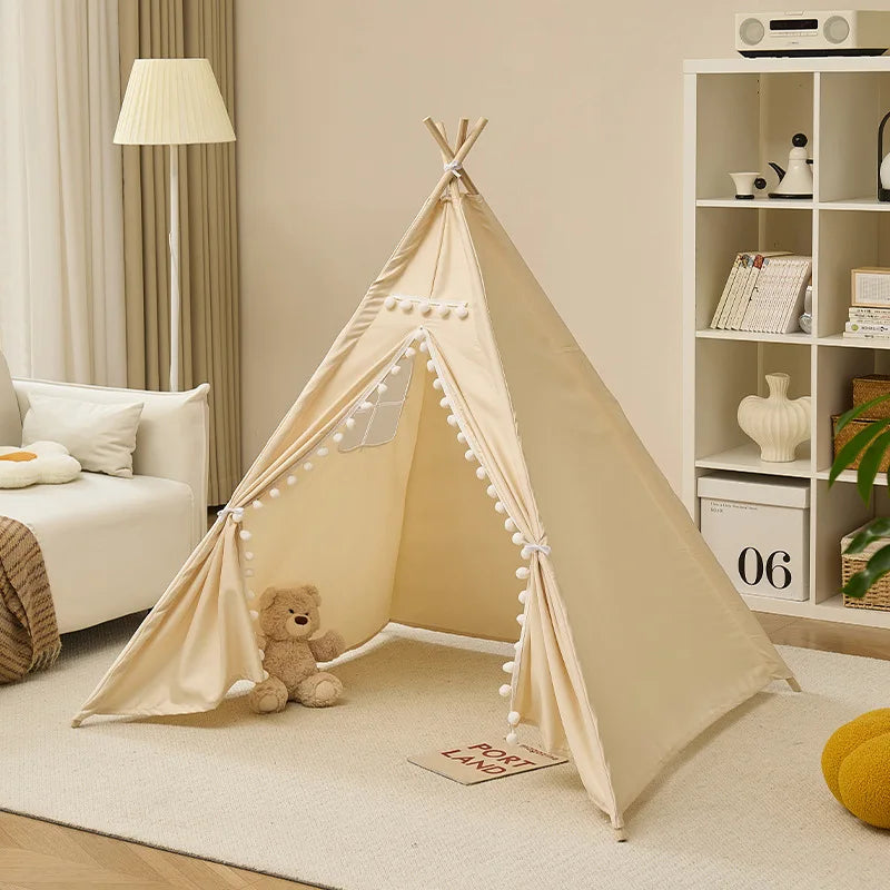 Kids Teepee Tent – Foldable Cotton Play House for Children 1.3M & 1.6M