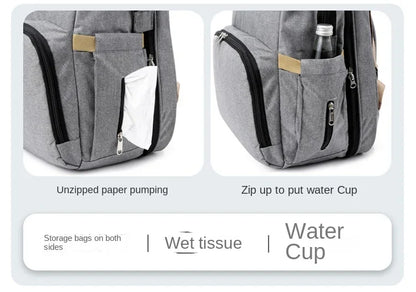 Mummy Diaper Backpack with Changing Mat – Large Travel Bag