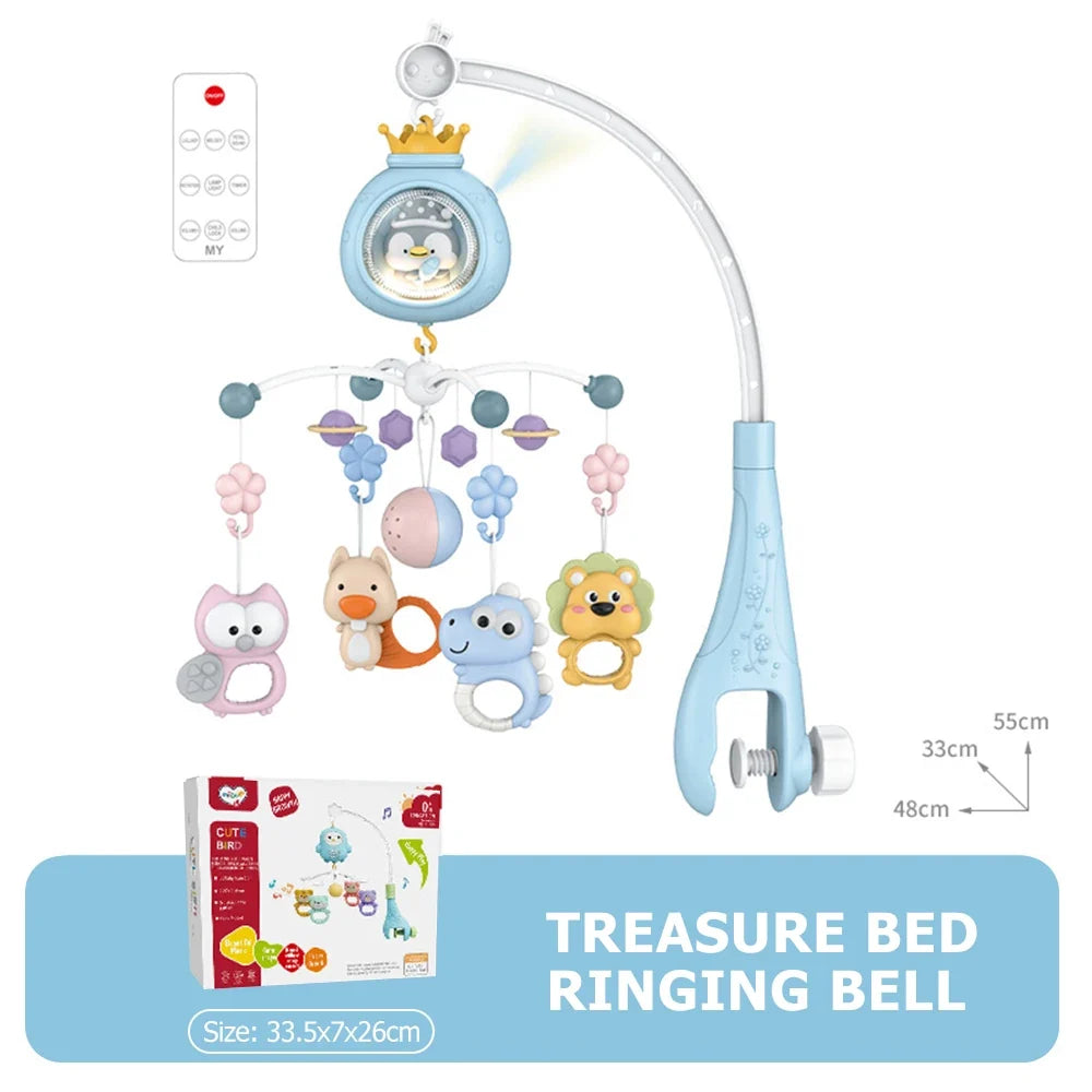 Baby Crib Mobile with Projector, Night Light & Music