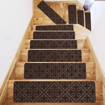 Stair Tread Carpet Mats Self Adhesive Non-Slip Water Absorption Stair Mat Step Rugs Safety Mute Floor Mats Pad