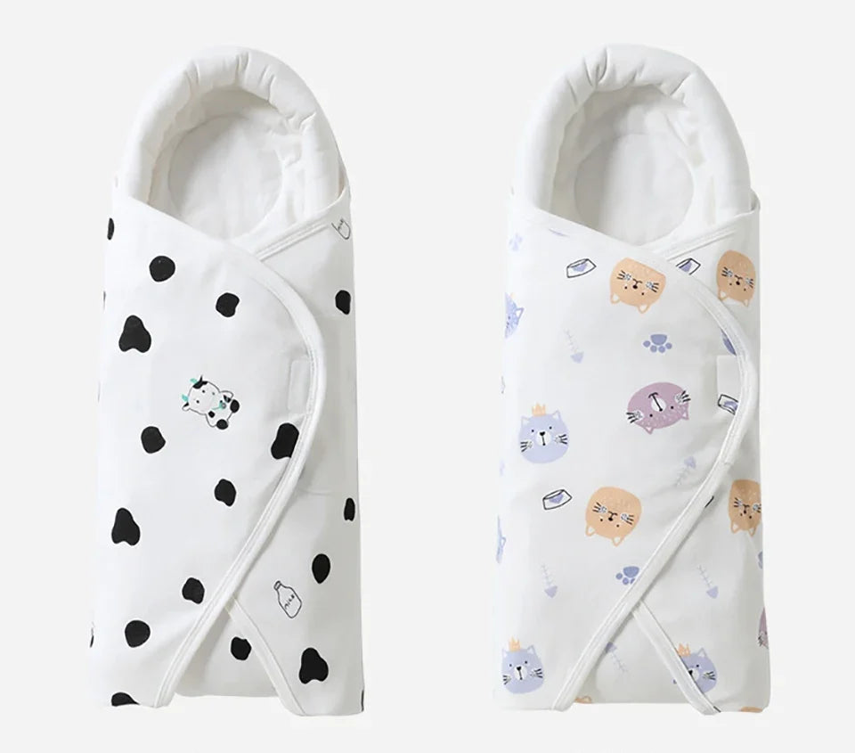 Cotton Baby Swaddle Wrap Blanket – Anti-Startle, 0–6 Months