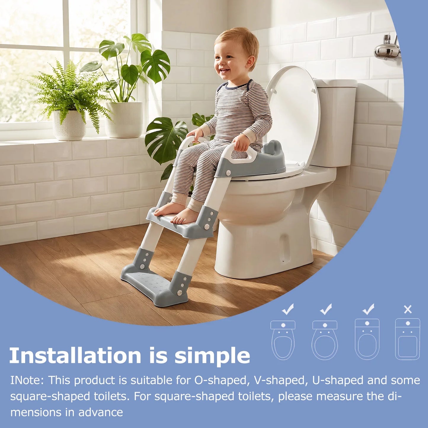 Foldable Toddler Toilet Step Stool – Potty Training Ladder