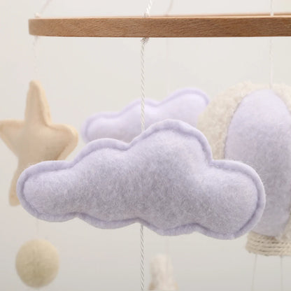 Boucle Sheep & Balloon Baby Nursery Crib Mobile