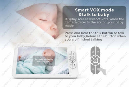 5" HD Video Baby Monitor – PTZ Camera & Night Vision