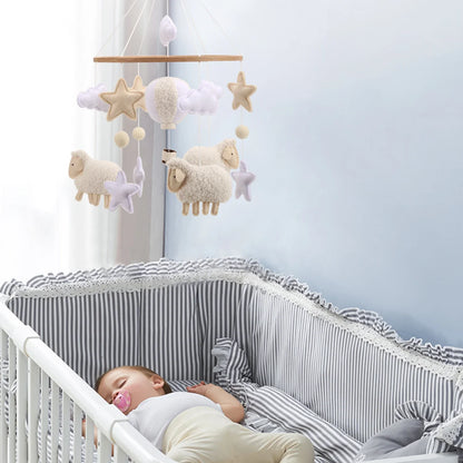 Boucle Sheep & Balloon Baby Nursery Crib Mobile
