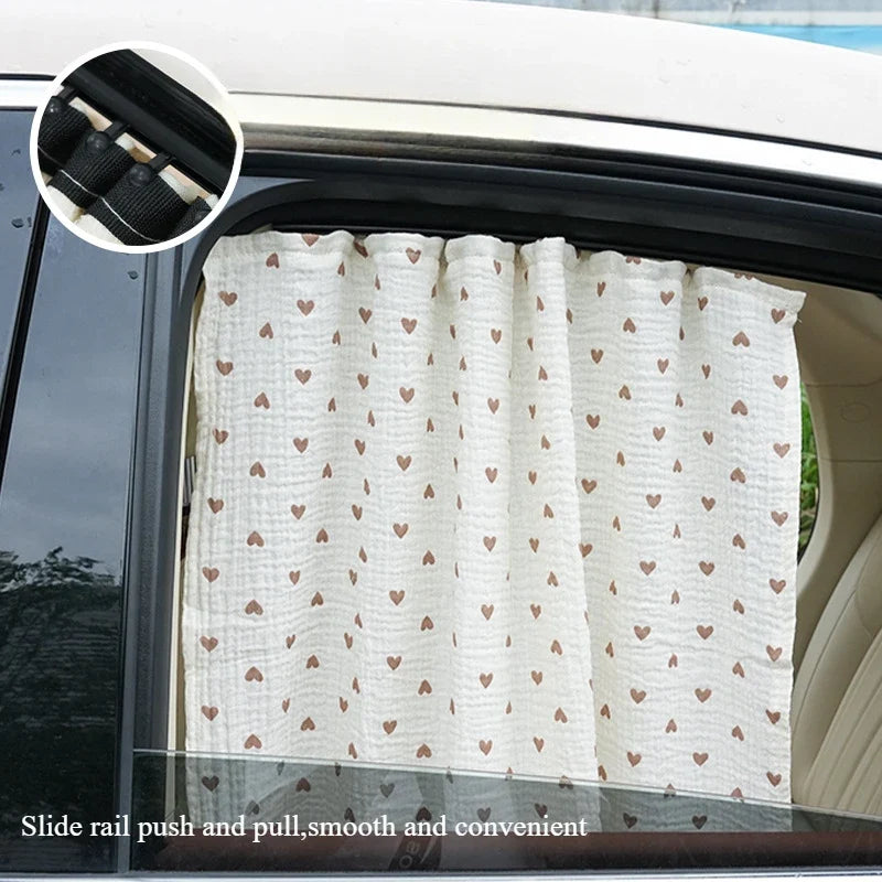 Kids Car Window Sun Shade Curtains – UV & Heat Protection