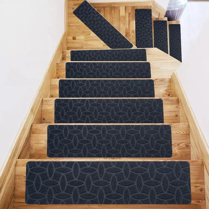 Stair Tread Carpet Mats Self Adhesive Non-Slip Water Absorption Stair Mat Step Rugs Safety Mute Floor Mats Pad