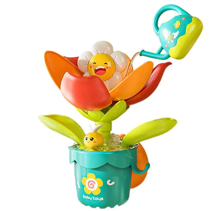 Duck & Flower Baby Bath Waterwheel Toy – Suction Cup Bathtub Toy for Kids 0–6 Years