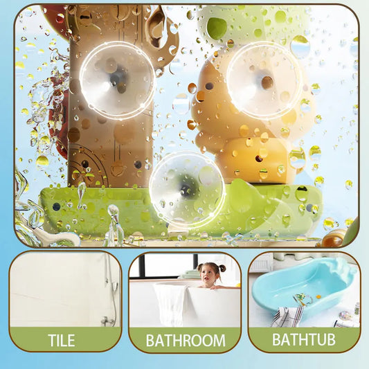 Duck & Flower Baby Bath Waterwheel Toy – Suction Cup Bathtub Toy for Kids 0–6 Years