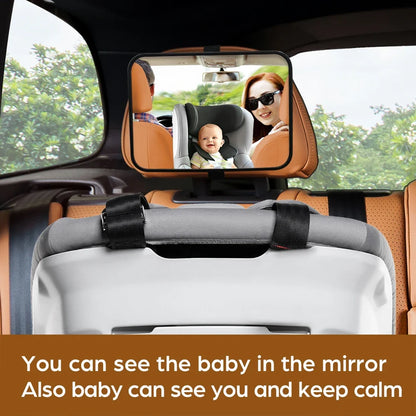 Shatterproof Baby Car Mirror – Rear-Facing Seat View