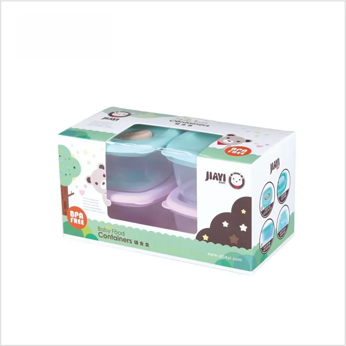 Baby Food Storage Containers 4-Pack – Sealed with Lids
