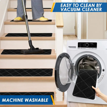 Stair Tread Carpet Mats Self Adhesive Non-Slip Water Absorption Stair Mat Step Rugs Safety Mute Floor Mats Pad