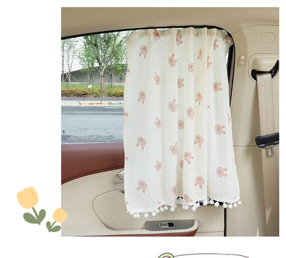 Kids Car Window Sun Shade Curtains – UV & Heat Protection