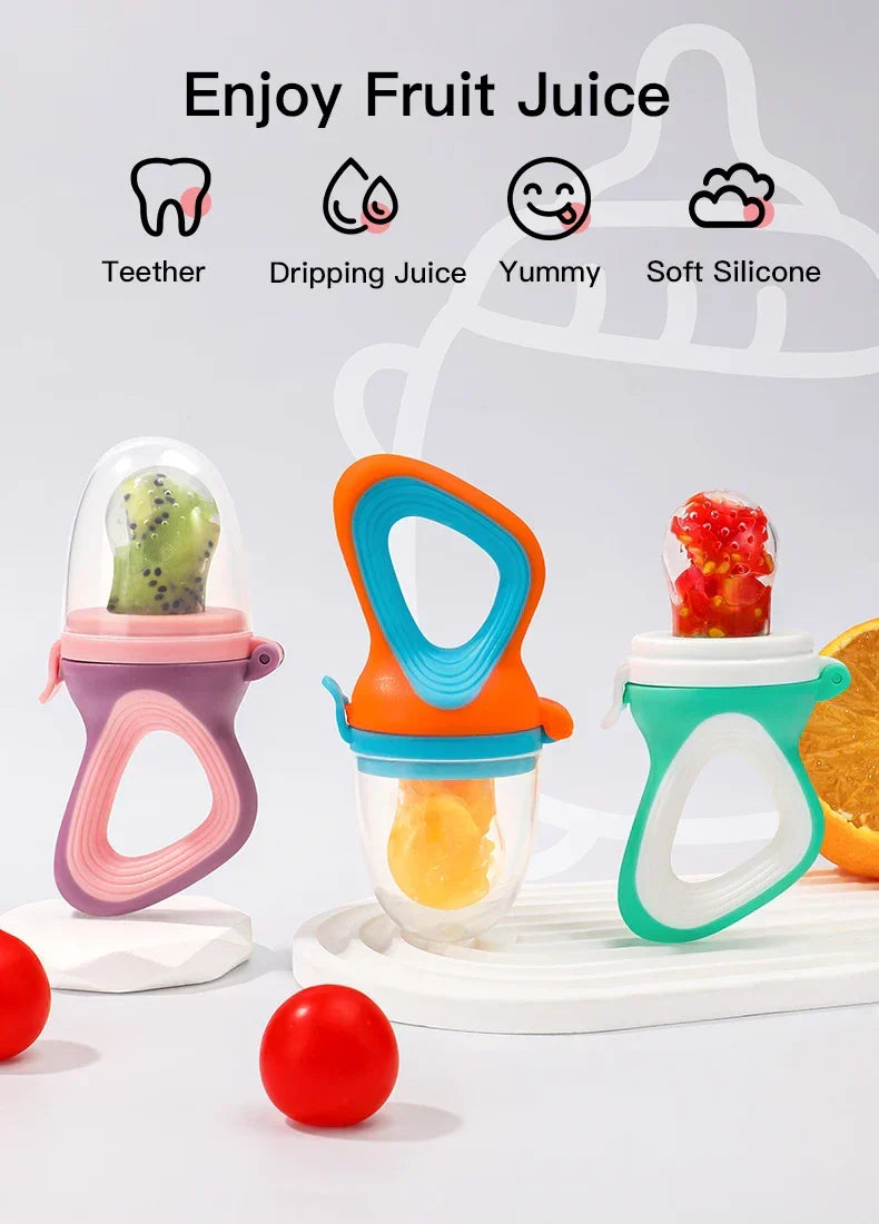 Infant Baby Food Fruit & Vegetable Feeder Pacifier with Medium Mesh Bag