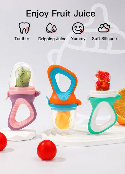 Infant Baby Food Fruit & Vegetable Feeder Pacifier with Medium Mesh Bag