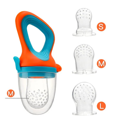 Infant Baby Food Fruit & Vegetable Feeder Pacifier with Medium Mesh Bag