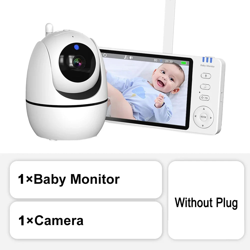 5" HD Video Baby Monitor – PTZ Camera & Night Vision