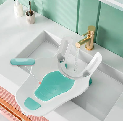 Portable Baby Wash Basin – Non-Slip PP Plastic Newborn Bath Tub with Suction Base & Drain