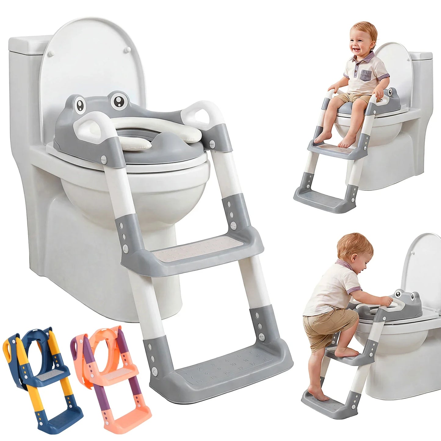Foldable Toddler Toilet Step Stool – Potty Training Ladder