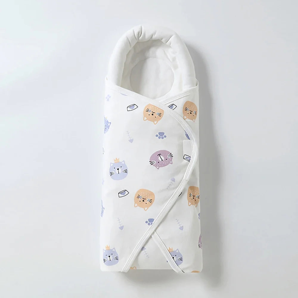 Cotton Baby Swaddle Wrap Blanket – Anti-Startle, 0–6 Months