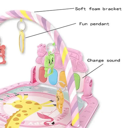 Baby Kick & Play Piano Tummy Time Mat – Musical Activity Gym