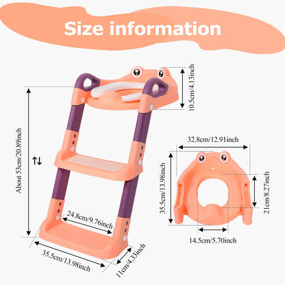 Foldable Toddler Toilet Step Stool – Potty Training Ladder