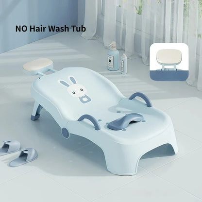 Children's Foldable Hair Washing Chair – Cartoon Shower Stool for Kids at Home