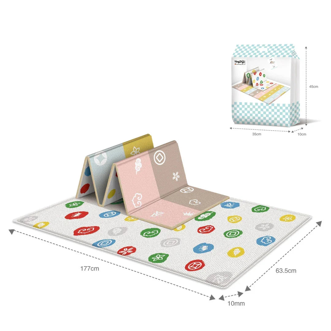 Double-sided Foldable Children Carpet Cartoon Baby Play Mat Educational Baby Activity Carpet Waterproof and Easy to Store