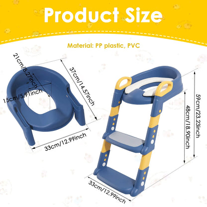 Foldable Toddler Toilet Step Stool – Potty Training Ladder