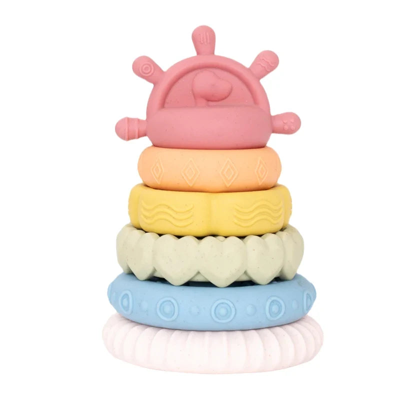 Dinosaur Stacking Tower Toy – Montessori Nesting Rings