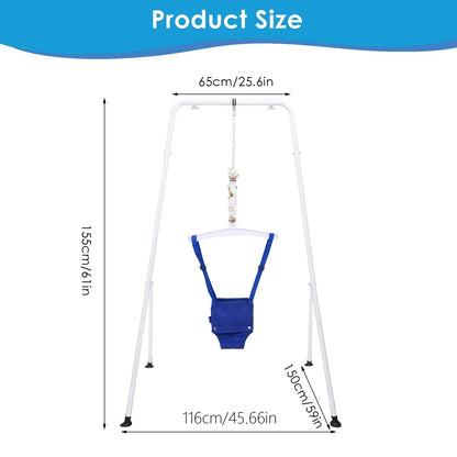 Baby Jumper Swing Outdoor Foldable Swing Set with Stand, 6 Months to 1.5 Years