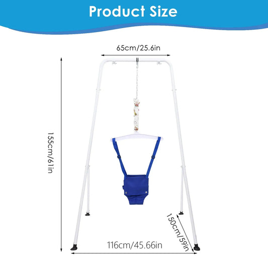 Baby Jumper Swing Outdoor Foldable Swing Set with Stand, 6 Months to 1.5 Years