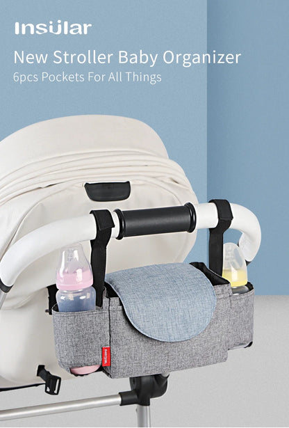 Insulated Baby Bottle Bag & Diaper Organiser
