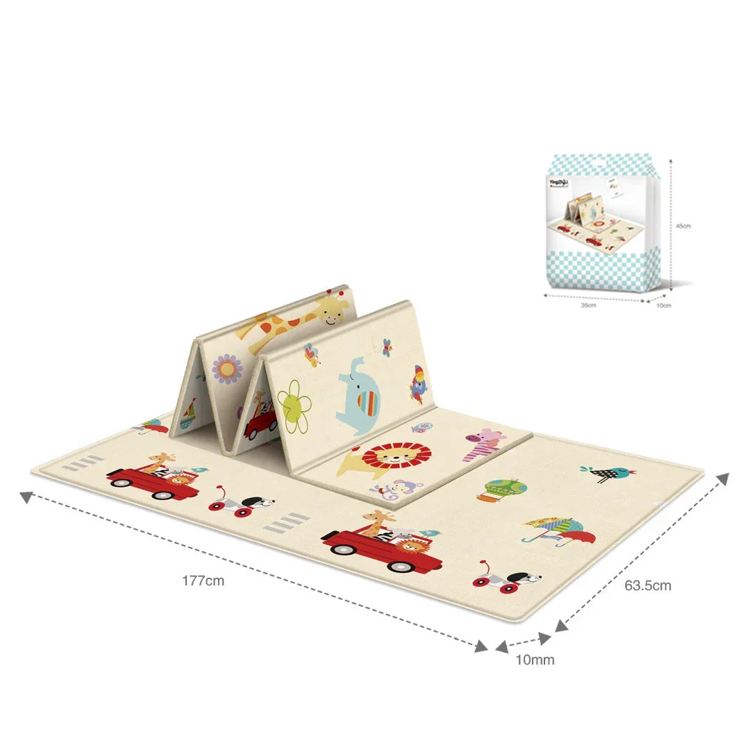 Double-sided Foldable Children Carpet Cartoon Baby Play Mat Educational Baby Activity Carpet Waterproof and Easy to Store