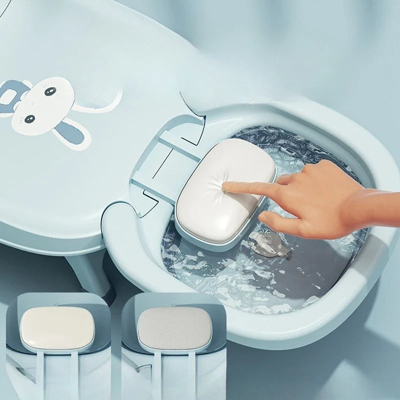 Children's Foldable Hair Washing Chair – Cartoon Shower Stool for Kids at Home
