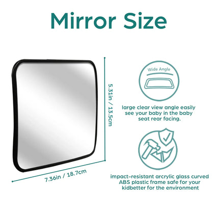 Shatterproof Baby Car Mirror – Rear-Facing Seat View