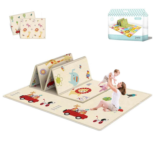 Double-sided Foldable Children Carpet Cartoon Baby Play Mat Educational Baby Activity Carpet Waterproof and Easy to Store