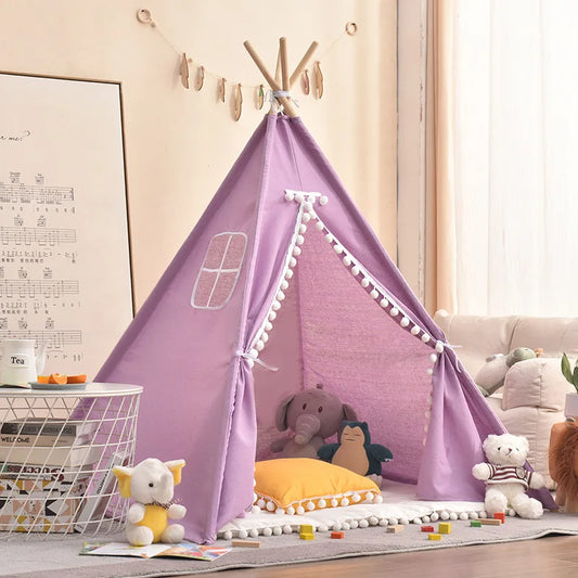 Kids Teepee Play Tent – Foldable Toddler Ball Pit Castle for Indoor & Outdoor Play
