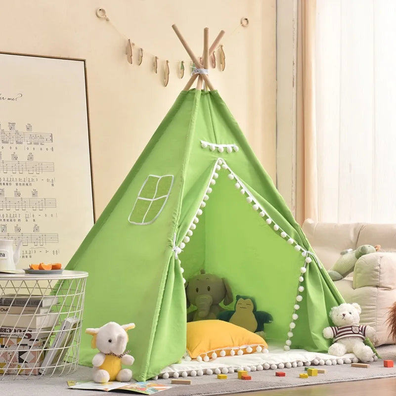 Kids Teepee Tent – Foldable Cotton Play House for Children 1.3M & 1.6M