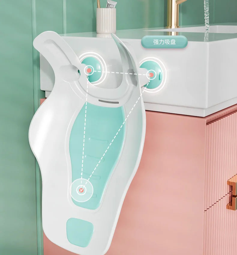 Portable Baby Wash Basin – Non-Slip PP Plastic Newborn Bath Tub with Suction Base & Drain