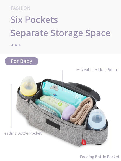 Insulated Baby Bottle Bag & Diaper Organiser