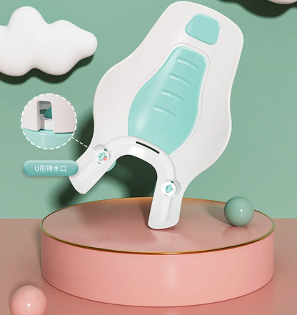 Portable Baby Wash Basin – Non-Slip PP Plastic Newborn Bath Tub with Suction Base & Drain