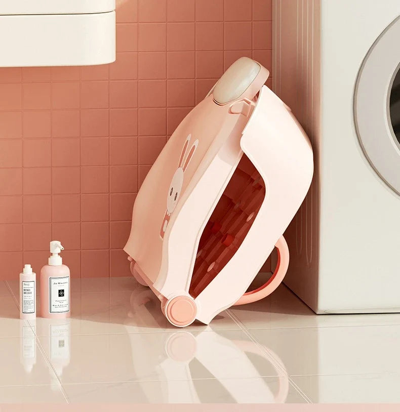 Children's Foldable Hair Washing Chair – Cartoon Shower Stool for Kids at Home