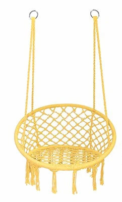 Hammock Swing Chair, Handmade Knitted Macrame Hanging Swing Chair for Indoor,Bedroom,Yard,Garden- 230 Pound Capacity