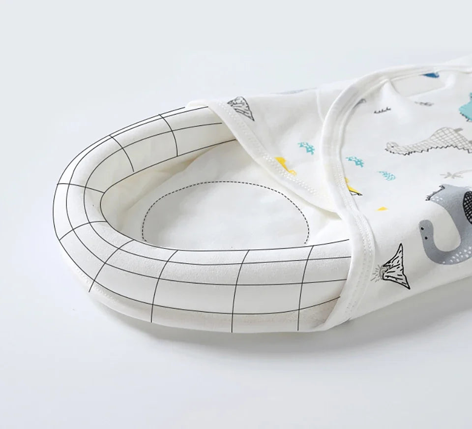 Cotton Baby Swaddle Wrap Blanket – Anti-Startle, 0–6 Months