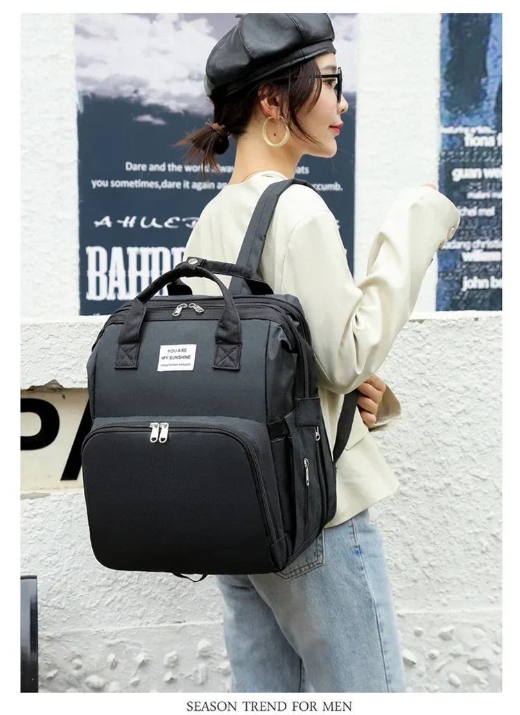 Mummy Diaper Backpack with Changing Mat – Large Travel Bag