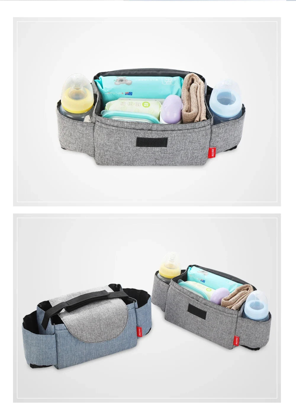 Insulated Baby Bottle Bag & Diaper Organiser