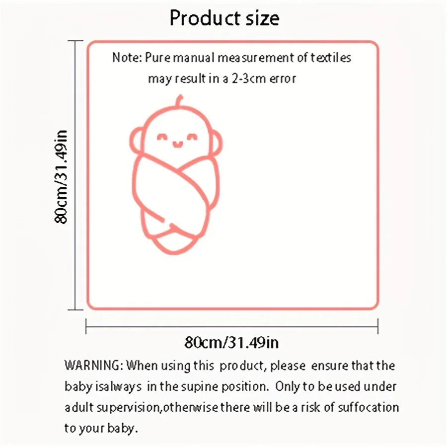 Baby Bath Towel – Super Absorbent Coral Fleece, 80×80cm