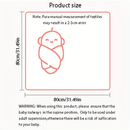 Baby Bath Towel – Super Absorbent Coral Fleece, 80×80cm